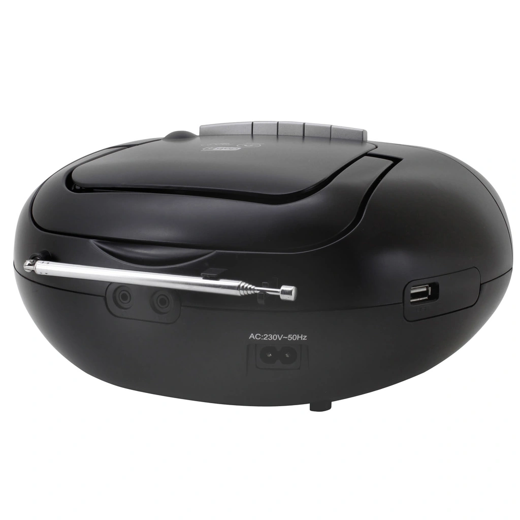 Boombox CD/MP3 DAB+/FM-radio Kassett USB SCD7800SW Svart/Grå