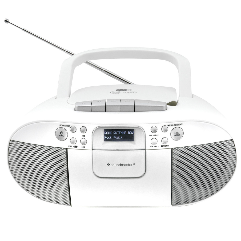 Boombox CD/MP3 DAB+/FM-radio Kassett USB SCD7800WE Vit