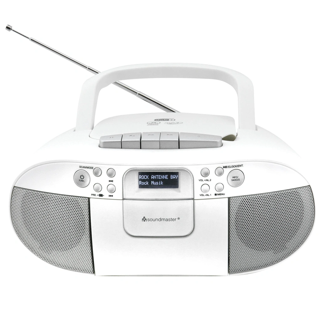 Boombox CD/MP3 DAB+/FM-radio Kassett USB SCD7800WE Vit