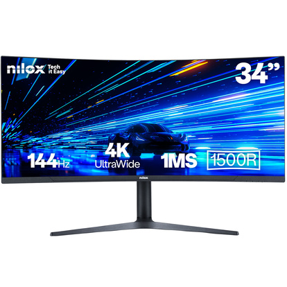 Bildskärm 34" Ultra wide Curved Gaming MVA UWQHD 144Hz 1ms