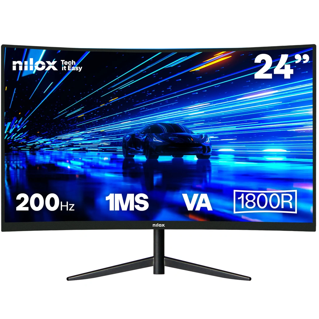 Bildskärm 24" Curved Gaming VA FHD 200Hz 1ms