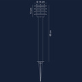 Jupiter Bollard Light 250lm Gray