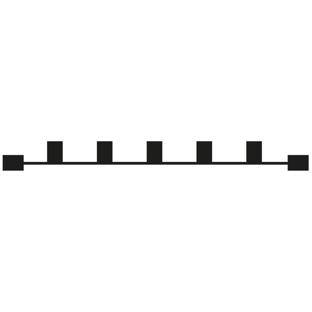 Förgreningskabel 6 uttag 1 meter