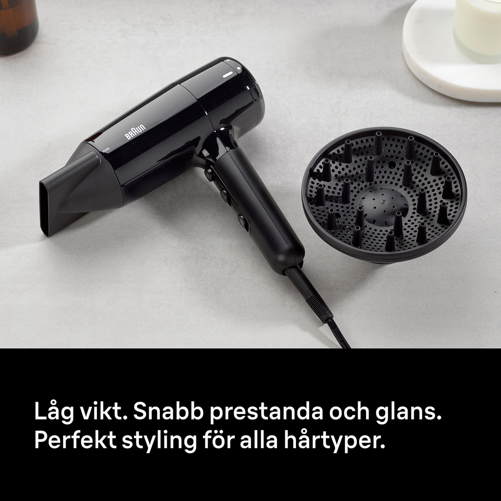 Hårfön DC 2200W 3värme & 2hastighetslägen + 2 tillbehör