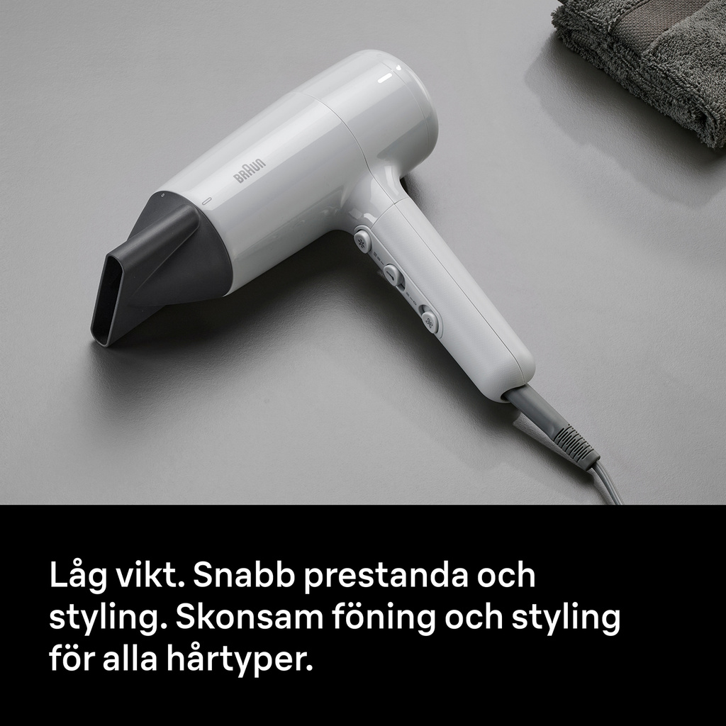 Hårfön 2100W 3värme & 2hastighetslägen + 2 tillbehör