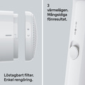Hårfön1800W 3värme/hastighetslägen + 2 tillbehör