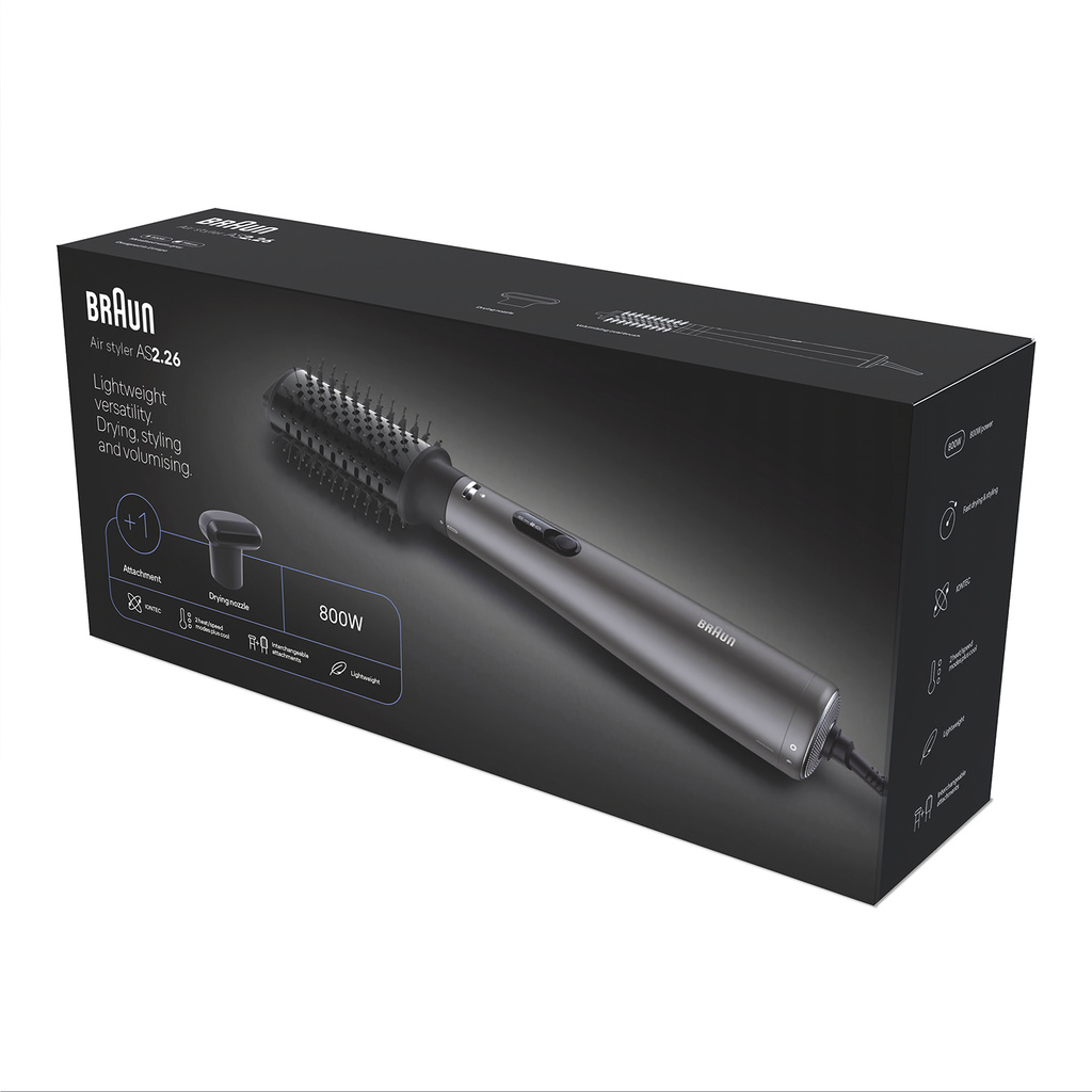 Air Styler IONTEC 800W 2 kombinerade värme-/hastighetslägen + 2 tillbehör