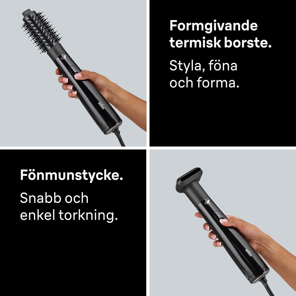 Air Styler IONTEC 700W 2 kombinerade värme-/hastighetslägen + 2 tillbehör