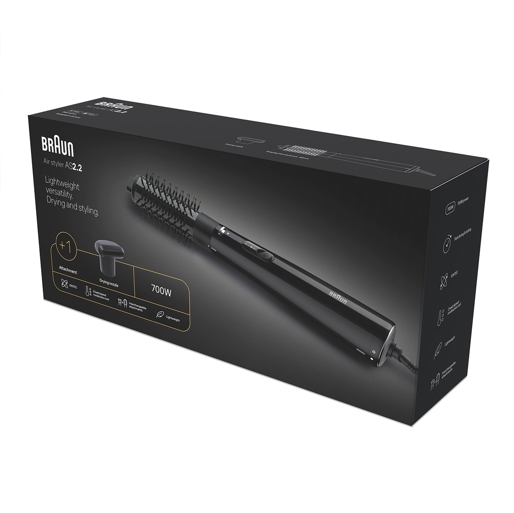 Air Styler IONTEC 700W 2 kombinerade värme-/hastighetslägen + 2 tillbehör