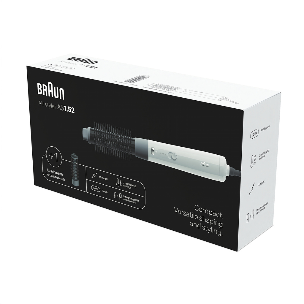 Air Styler COMPACT 300W 3 kombinerade värme-/hastighetslägen + 2 tillbehör