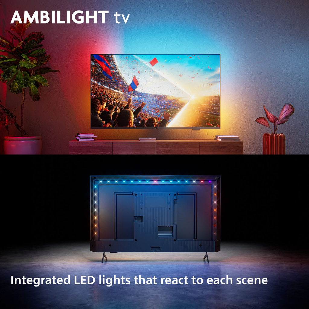 TV 55" 4K UHD Titan OS Ambilight 55PUS8001 Svart