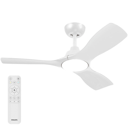 Olas Takfläktslampa Ø106 cm Justerbart vitt ljus Vit