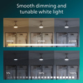 Olas Takfläktslampa Ø132 cm Justerbart vitt ljus Vit