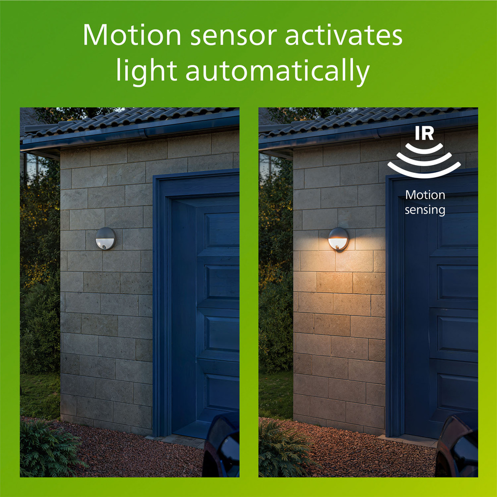 Capricorn Vägglampa 800lm IR-sensor Ultra Efficient Antracit