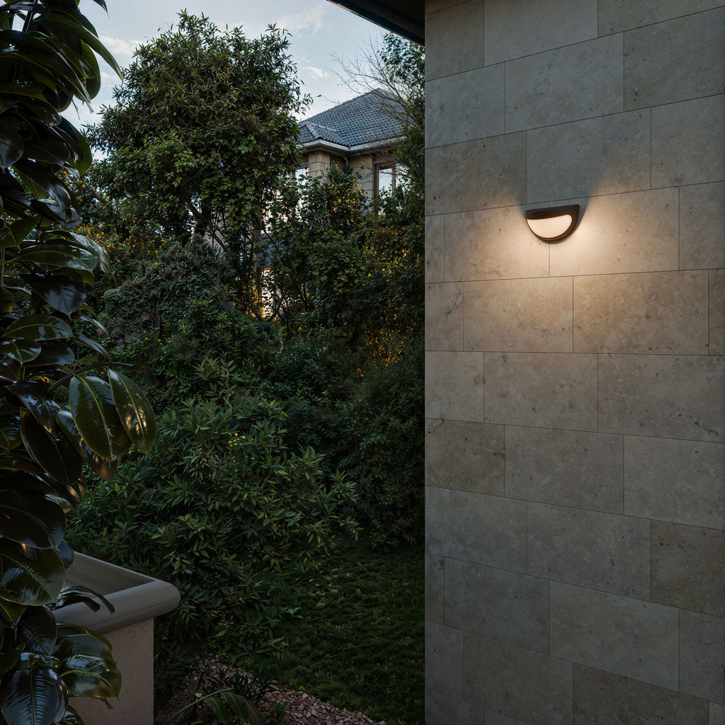 Swyn Vägglampa Solcell IR-sensor LED 400/10lm Svart