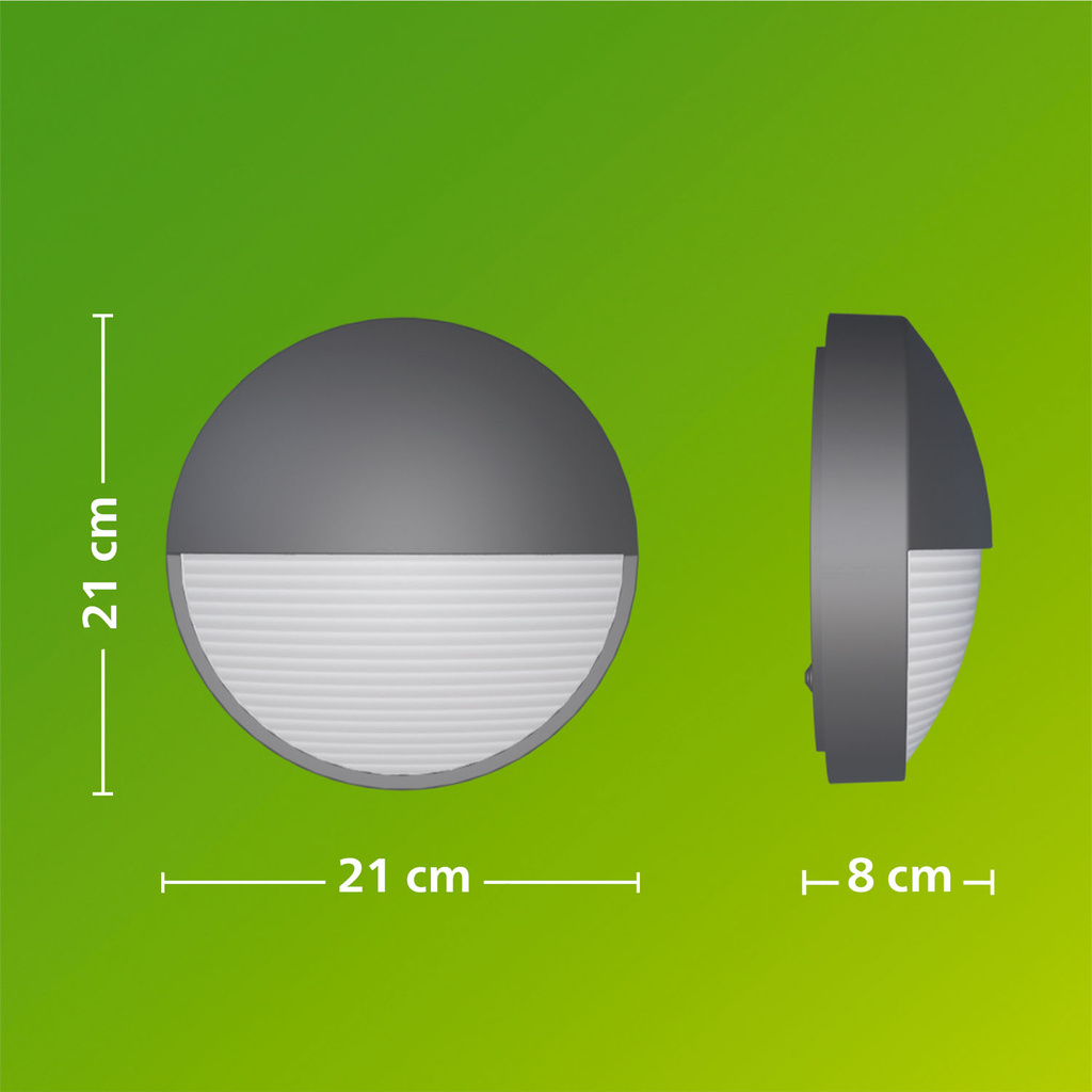 Capricorn Vägglampa 800lm Ultra Efficient Antracit