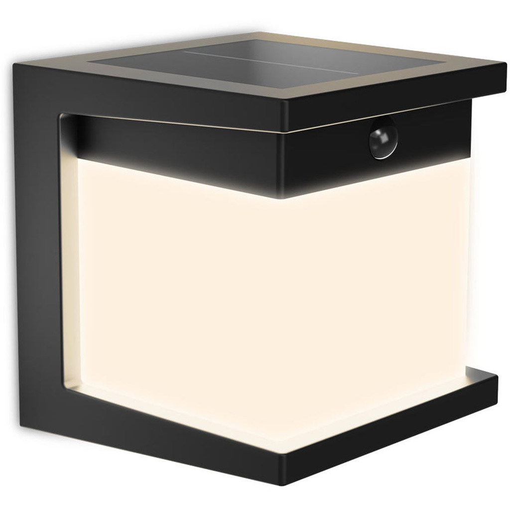 Diara Vägglampa Solcell IR-sensor LED 400/10lm Svart