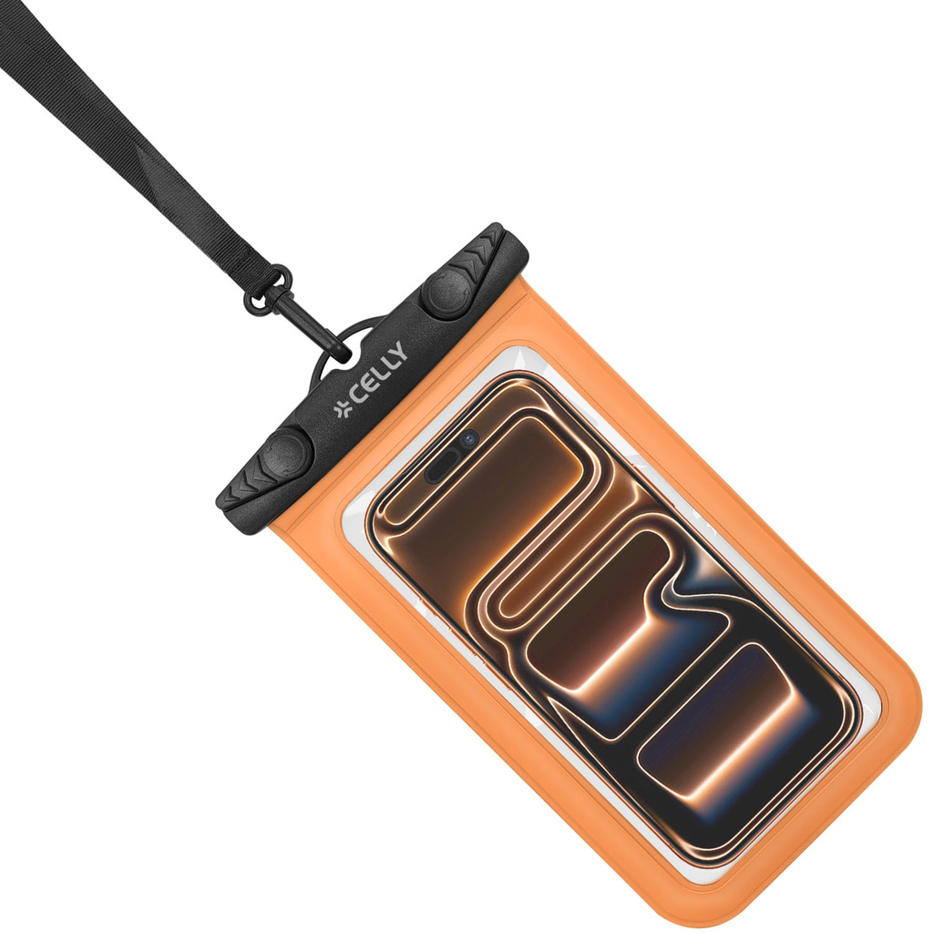 Vattentät bag IPX8 max 7" Splashbag Orange