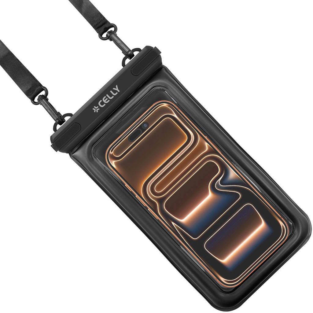 Vattentät Flytande bag IPX8 max 7,2" Splashbag Svart