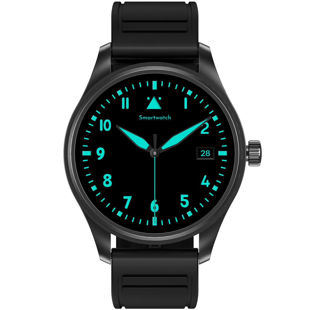 Smartwatch rund AMOLED-display Trainerround3 Svart