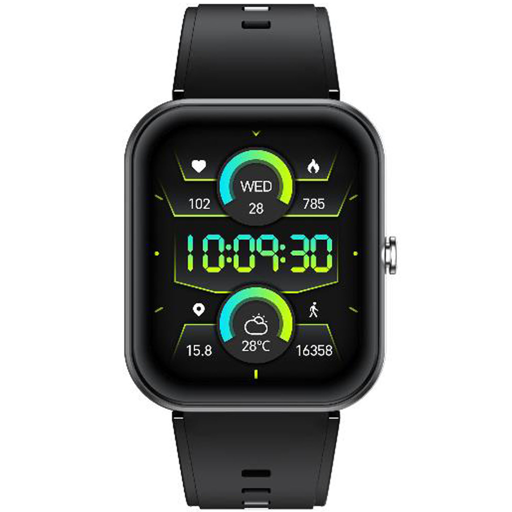 Smartwatch Rectangular AMOLED Display Trainerwatch3 Black