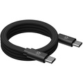 USB-C Kabel 60W Magnetisk Flätad Flat 1m Svart