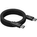 USB-C Kabel 60W Magnetisk Flätad Flat 2m Svart