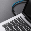 USB-C Kabel 60W Magnetisk Flätad Flat 2m Svart