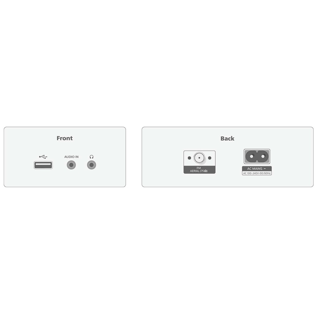 Musik-anläggning Bluetooth Auracast 50 W RMS DAB+/FM-radio CD USB Svart