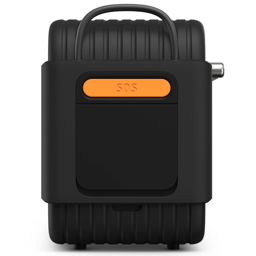 Vevradio IP55 Solcell Batteri Nödlarm Svart