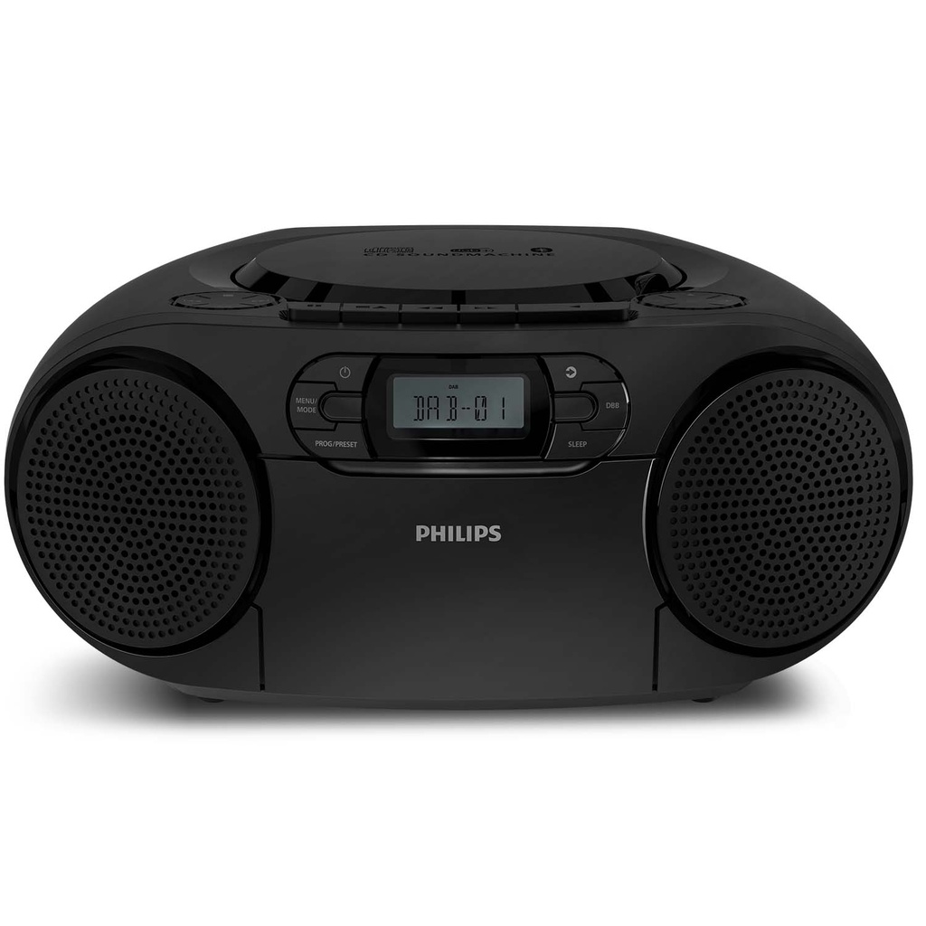 Boombox CD DAB+/FM-radio Kassett USB Bluetooth Svart