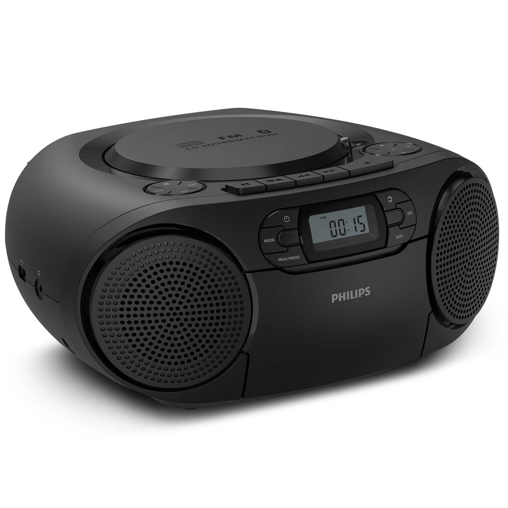 Boombox CD FM-radio Kassett USB Bluetooth Svart