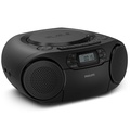 Boombox CD FM-radio Kassett USB Bluetooth Svart