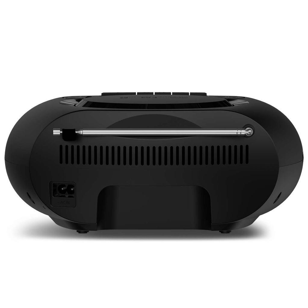 Boombox CD FM-radio Kassett USB Bluetooth Svart