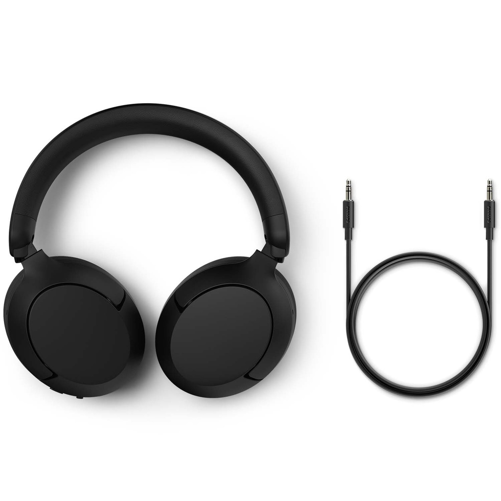Hörlurar Over-ear Bluetooth + kabel ANC 80h speltid Hi-res App GRS Svart