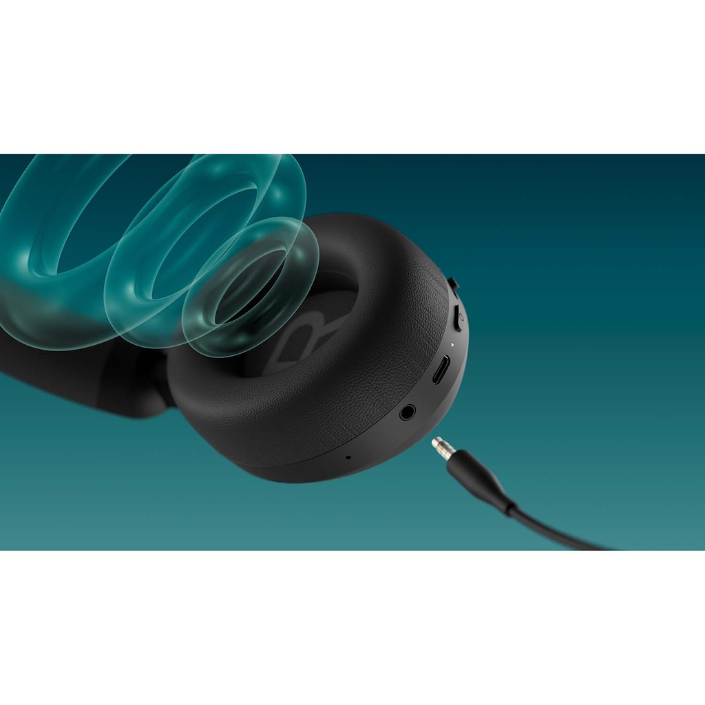 Hörlurar Over-ear Bluetooth + kabel ANC 80h speltid Hi-res App GRS Svart