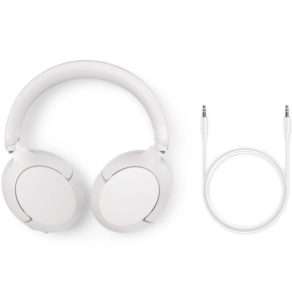 Hörlurar Over-ear Bluetooth + kabel ANC 80h speltid Hi-res App GRS Vit