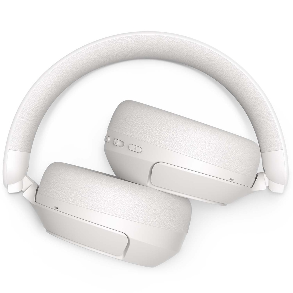 Hörlurar Over-ear Bluetooth + kabel ANC 80h speltid Hi-res App GRS Vit