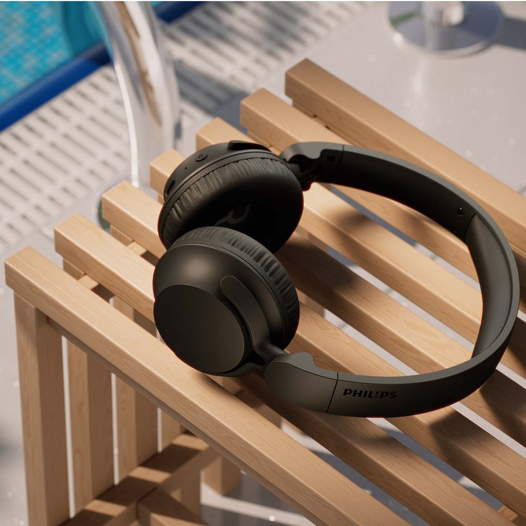 Hörlurar On-ear Bluetooth ANC,0H speltid App GRS Svart