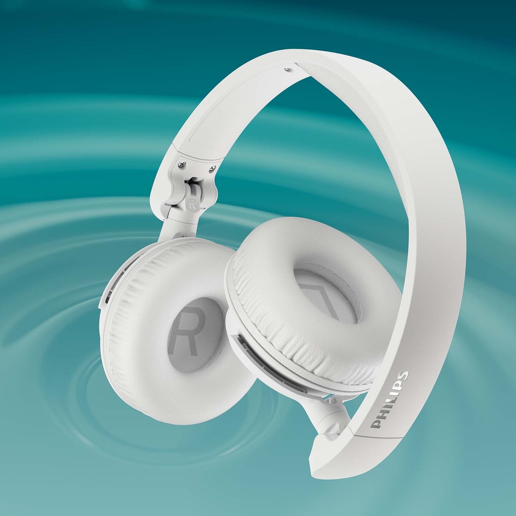 Hörlurar On-ear Bluetooth ANC,0H speltid App GRS Vit