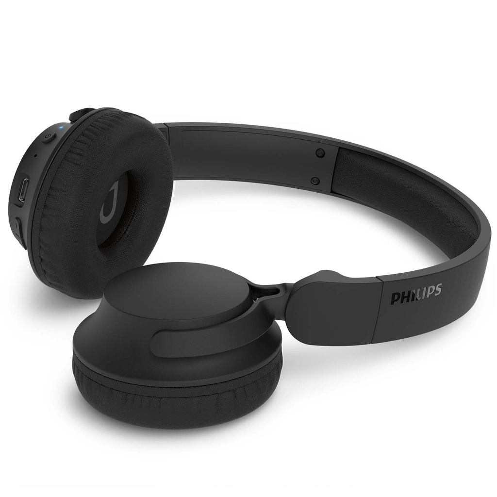 Hörlurar On-Ear Bluetooth 70h speltid App Svarta