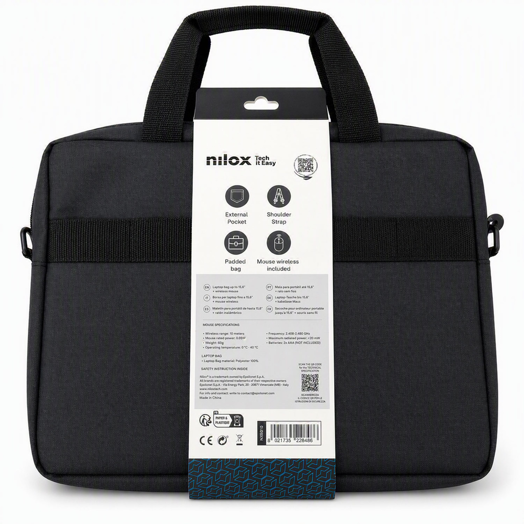 Laptopväska 15,6" + Trådlös mus Bluetooth