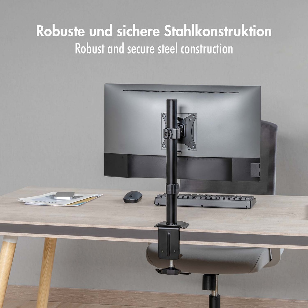 Monitorfäste 17-32" 65mm Kort Svart
