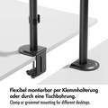 Monitorfäste 17-32" 65mm Kort Svart