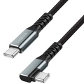 USB-C to USB-C Cable Angled Braided 100W 4K 0.5m