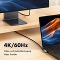 USB-C till USB-C Kabel Vinklad Flätad 100W 4K 2m