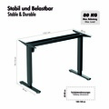 Elektriskt höj-/sänkbart skrivbord Enbart ram Svart