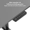 Elektriskt höj-/sänkbart skrivbord Enbart ram Svart