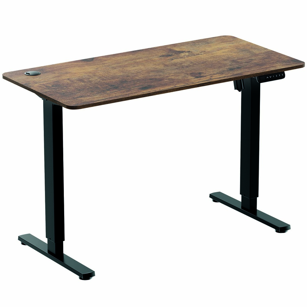 Elektriskt höj-/sänkbart skrivbord Svart/Brun