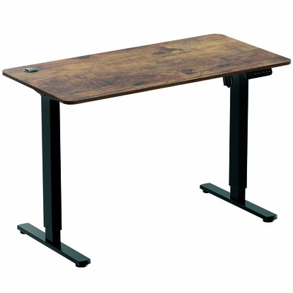 Elektriskt höj-/sänkbart skrivbord Svart/Brun